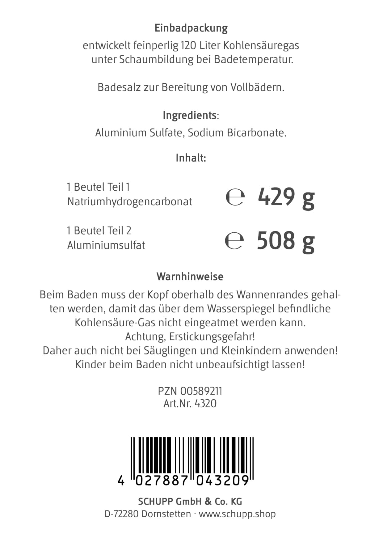 Kohlensäure Bad Großpack 10 Stück